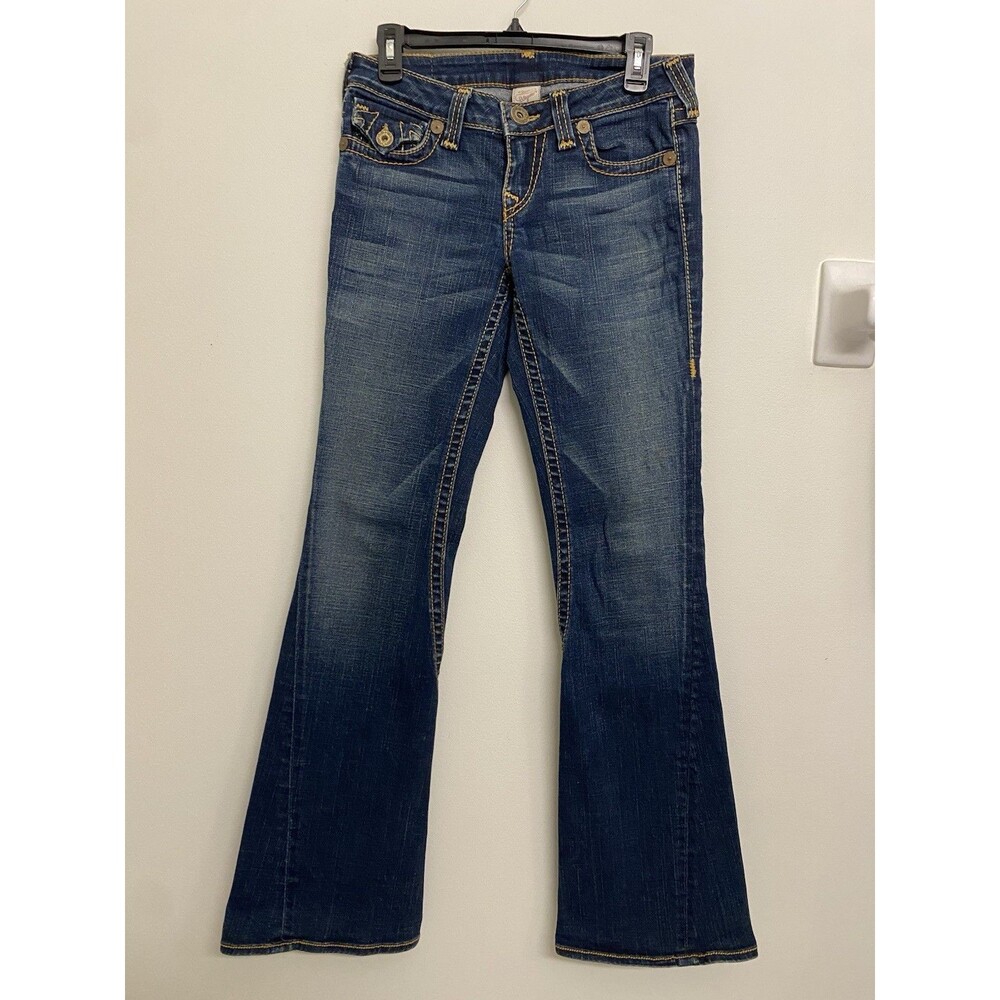 Vintage True Religion Joey Flare Denim Jeans Women’s 30x33 USA Made Low Rise